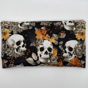 Lavender eye pillow in skulls pattern