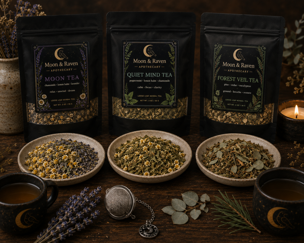 Loose Leaf Tea Collection gift set for Moon & Raven Apothecary