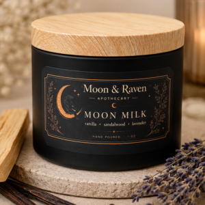 Moon Milk candle for Moon & Raven Apothecary