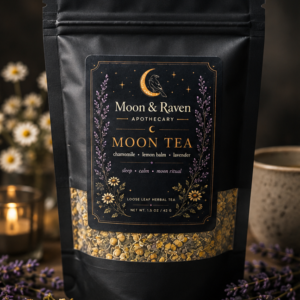 Moon Tea loose leaf herbal tea for Moon & Raven Apothecary