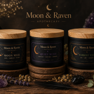 The Signature Collection candle gift set for Moon & Raven Apothecary